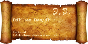 Dénes Damján névjegykártya